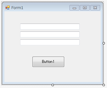 ３つのTextBoxと１つのButton