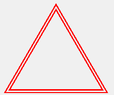 二重線の三角形