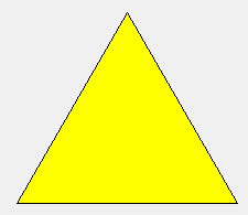 黒枠に黄色の三角形